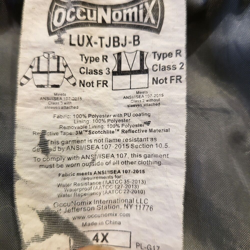 Occunomix Size 4x Type R Class 3 Class 2 Reflecti… - image 3